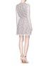 Back View - Click To Enlarge - CARVEN - Contrast lining lace dress