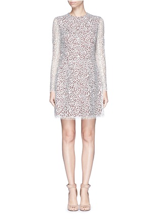 Main View - Click To Enlarge - CARVEN - Contrast lining lace dress