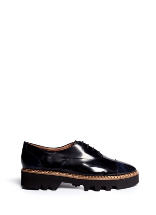 Main View - Click To Enlarge - FABIO RUSCONI - Leather platform Oxfords