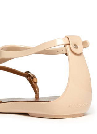 Detail View - Click To Enlarge - SERGIO ROSSI - Contrast-strap flat sandals