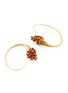 Detail View - Click To Enlarge - AISHWARYA - Ruby gold alloy hoop earrings