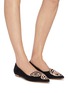 Figure View - Click To Enlarge - SOPHIA WEBSTER - Bibi Butterfly' wing embroidered suede flats
