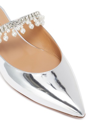 Detail View - Click To Enlarge - AQUAZZURA - 'Exquisite' crystal embellished strap flats