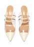 Detail View - Click To Enlarge - AQUAZZURA - Oz Mule' pearl embellished clear PVC leather pumps