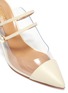 Detail View - Click To Enlarge - AQUAZZURA - Oz Mule' pearl embellished clear PVC leather pumps