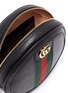 Detail View - Click To Enlarge - GUCCI - 'Ophidia' web stripe round leather backpack