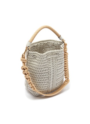 Detail View - Click To Enlarge - ANYA HINDMARCH - Neeson Drawstring' woven small calf leather bag
