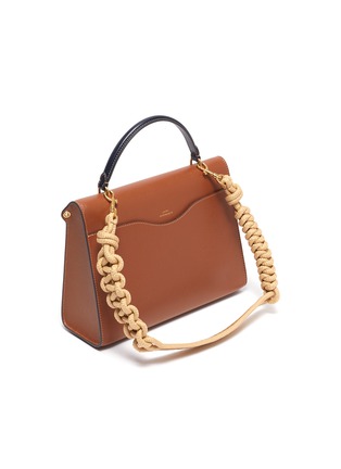 Detail View - Click To Enlarge - ANYA HINDMARCH - Smooth rope ostrich print capra leather postbox bag