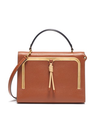 Main View - Click To Enlarge - ANYA HINDMARCH - Smooth rope ostrich print capra leather postbox bag