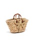 Detail View - Click To Enlarge - ANYA HINDMARCH - Bow embellished small natural seagrass woven basket