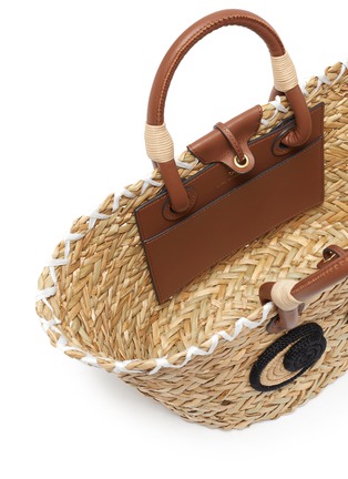 Detail View - Click To Enlarge - ANYA HINDMARCH - Woven basket smooth rope charm