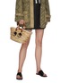 Figure View - Click To Enlarge - ANYA HINDMARCH - Woven basket smooth rope charm