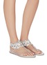 Figure View - Click To Enlarge - RENÉ CAOVILLA - 'Veneziana' embellished satin thong sandals