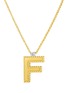 Main View - Click To Enlarge - ROBERTO COIN - 'Gold Tiny Treasures' diamond 18k yellow gold lecklace – letter F