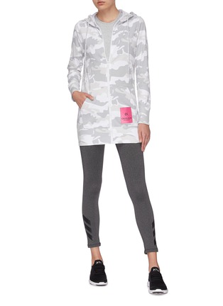 Figure View - Click To Enlarge - CALVIN KLEIN PERFORMANCE - Camo print hooded jacket