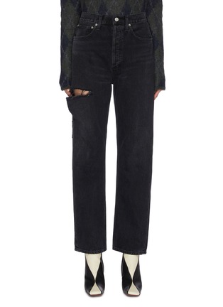 Main View - Click To Enlarge - AGOLDE - '90s' ripped thigh straight leg jeans