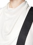 Detail View - Click To Enlarge - HELMUT LANG - Contrast trim cowl neck top