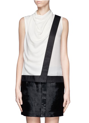 Main View - Click To Enlarge - HELMUT LANG - Contrast trim cowl neck top