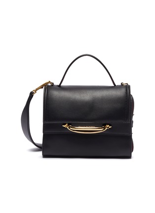 Main View - Click To Enlarge - ALEXANDER MCQUEEN - Double flap leather shoulder bag