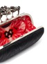 Detail View - Click To Enlarge - ALEXANDER MCQUEEN - Butterfly JEWELLED MOIRE SATIN KNUCKLE CLUTCH
