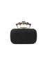 Main View - Click To Enlarge - ALEXANDER MCQUEEN - Butterfly JEWELLED MOIRE SATIN KNUCKLE CLUTCH
