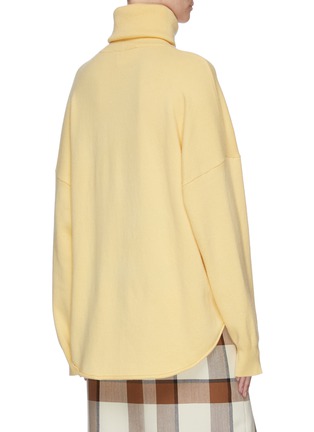 Back View - Click To Enlarge - EXTREME CASHMERE - Puff sleeve cashmere blend turtleneck knit top