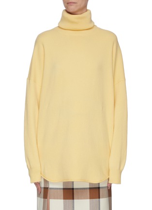 Main View - Click To Enlarge - EXTREME CASHMERE - Puff sleeve cashmere blend turtleneck knit top
