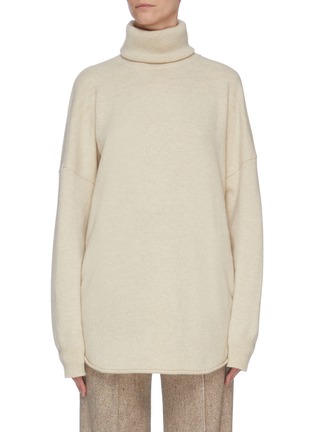 Main View - Click To Enlarge - EXTREME CASHMERE - Puff sleeve cashmere turtleneck knit top