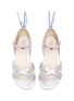 Figure View - Click To Enlarge - SOPHIA WEBSTER - 'Chiara' wing APPLIQUÉ metallic kids cross sandals