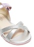 Detail View - Click To Enlarge - SOPHIA WEBSTER - 'Chiara' wing APPLIQUÉ metallic toddlers cross sandals