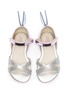 Figure View - Click To Enlarge - SOPHIA WEBSTER - 'Chiara' wing APPLIQUÉ metallic toddlers cross sandals