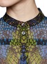 Detail View - Click To Enlarge - MC Q - Rainbow crocodile print silk blouse