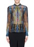 Main View - Click To Enlarge - MC Q - Rainbow crocodile print silk blouse