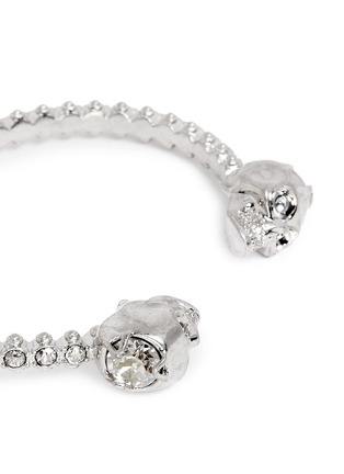 Detail View - Click To Enlarge - ALEXANDER MCQUEEN - Twin skull crystal crown bangle