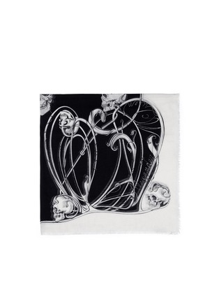 Main View - Click To Enlarge - ALEXANDER MCQUEEN - 'Art Nouveau' skull modal-silk scarf