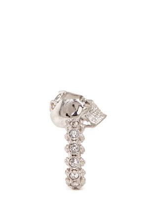 Detail View - Click To Enlarge - ALEXANDER MCQUEEN - Crystal skull ring