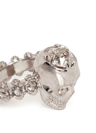 Detail View - Click To Enlarge - ALEXANDER MCQUEEN - Crystal skull ring