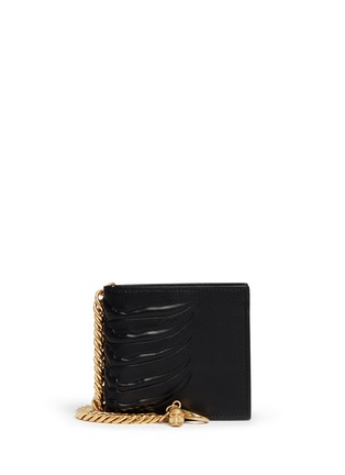 Main View - Click To Enlarge - ALEXANDER MCQUEEN - Spinal cord chain bi-fold wallet