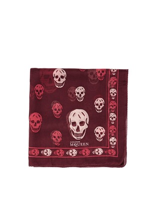 Main View - Click To Enlarge - ALEXANDER MCQUEEN - Bi-colour classic skull print silk scarf