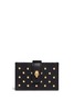 Main View - Click To Enlarge - ALEXANDER MCQUEEN - Skull accordian stud leather card case