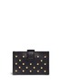 Figure View - Click To Enlarge - ALEXANDER MCQUEEN - Skull accordian stud leather card case