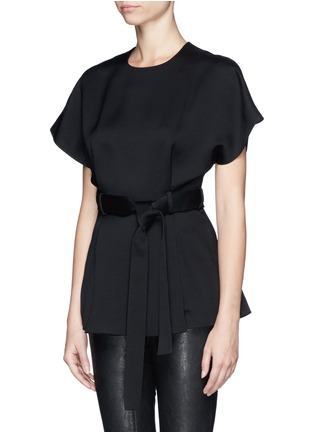 Front View - Click To Enlarge - WHISTLES - 'Aya' tie waist top
