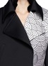 Detail View - Click To Enlarge - HELEN LEE - Oriental print gathered sleeve overlay coat