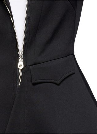 Detail View - Click To Enlarge - HELEN LEE - Neoprene peplum asymmetric zip jacket