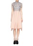 Main View - Click To Enlarge - HELEN LEE - Rabbit houndstooth structure pleat dress