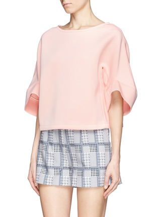 Front View - Click To Enlarge - HELEN LEE - Wide point cuff crop top