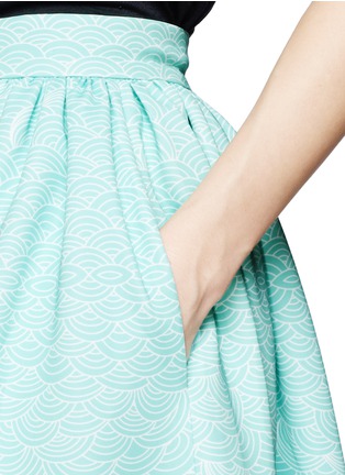 Detail View - Click To Enlarge - HELEN LEE - Oriental rabbit print maxi skirt