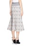 Back View - Click To Enlarge - HELEN LEE - Rabbit houndstooth long trumpet skirt