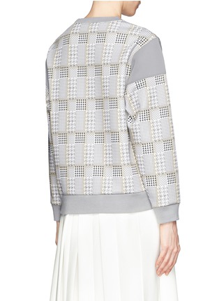Back View - Click To Enlarge - HELEN LEE - Rabbit houndstooth print pullover