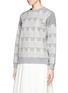 Front View - Click To Enlarge - HELEN LEE - Rabbit houndstooth print pullover